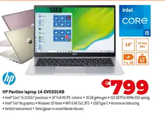 Expert HP Pavilion laptop 14-DV0.001NB aanbieding