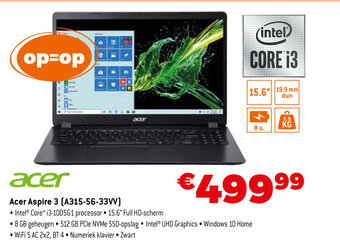 Expert Acer Aspire 3 A315-56-33VV aanbieding