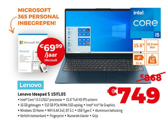 Expert Lenovo Ideapad 5 15ITL05 aanbieding