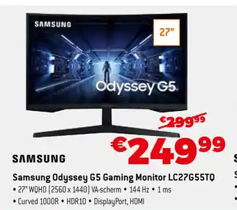 Samsung Odyssey G% Gaming Monitor LC27G55TQ