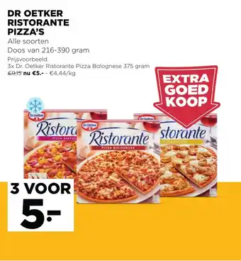 Jumbo Dr. Oetker ristorante pizza's aanbieding