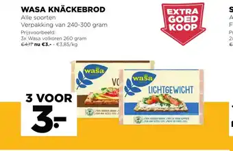 Jumbo Wasa knackebrod 240-300g aanbieding