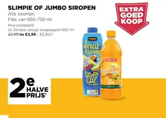 Jumbo Slimpie of jumbo siropen 650-750ml aanbieding