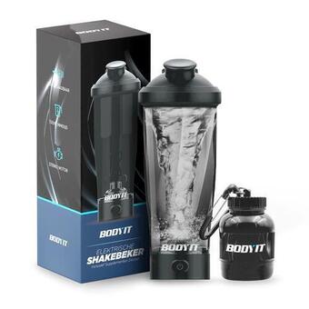 Decathlon Elektrisch oplaadbare shakebeker met supplementen doosje - 700ml - lekvrij aanbieding