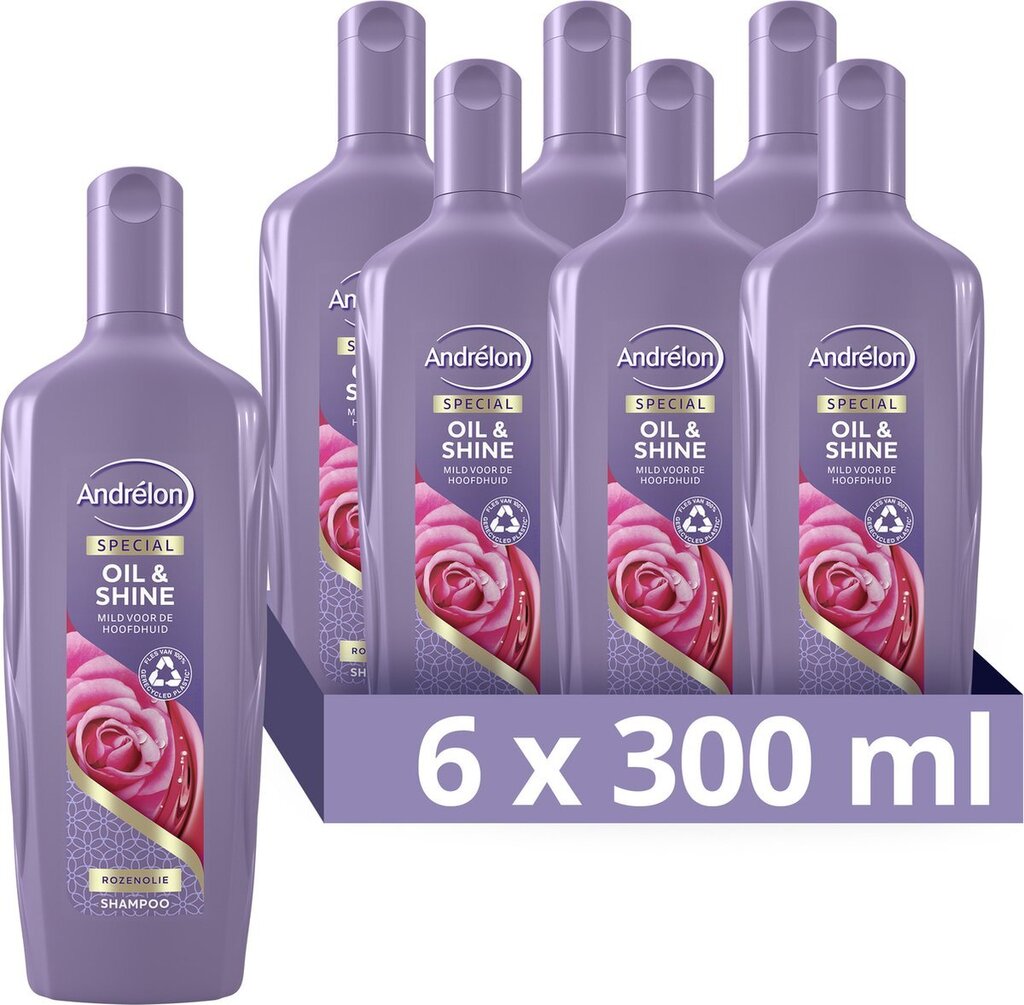 Bol.com Andrélon oil & shine special shampoo - 6 x 300 ml - voordeelverpakking aanbieding