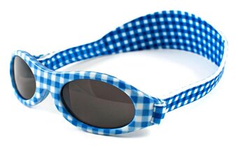 Bol.com Kidsbanz uv zonnebril kinderen - blauw ruit - maat 2-5 jaar aanbieding