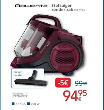 Eldi Stofzuiger zonder zak ro 2933 aanbieding
