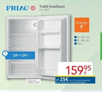 Eldi Tafel koelkast aanbieding