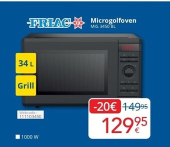 Eldi Microgolfoven 34l aanbieding