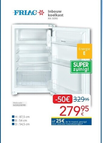 Eldi Inbouw koelkast aanbieding