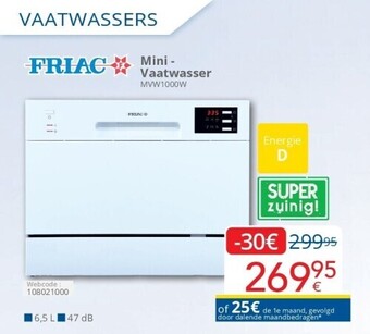 Eldi Mini - vaatwasser aanbieding