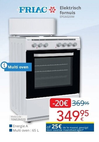 Eldi Elektrisch fornuis aanbieding
