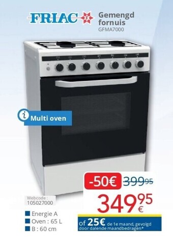 Eldi Gemengd fornuis aanbieding