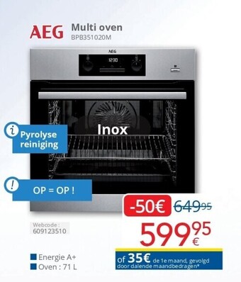Eldi Multi oven aanbieding