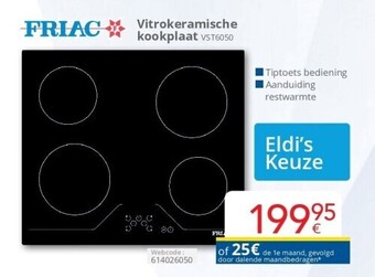 Eldi Vitrokeramische kookplaat aanbieding