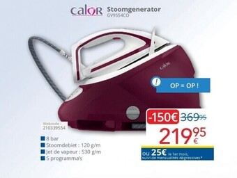 Eldi Stoomgenerator aanbieding