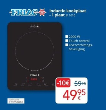 Eldi Inductie kookplaat - 1 plaat aanbieding