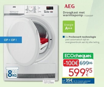 Eldi Droogkast met warmtepomp aanbieding