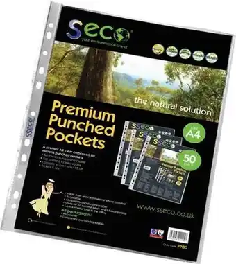 Seco showtas - a4 - 11-gaats - pp 80 micron - transparant - 50 stuks - milieuvriendelijk - se-pp80