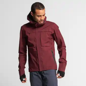 Decathlon Regenjas voor op de fiets gravel bordeaux aanbieding