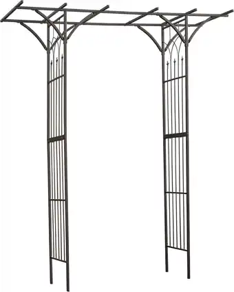 Nature - rozenboog - h232 x 114 x 66cm - zwart - metaal