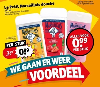 Kruidvat Le petit marseillais douche 250 ml aanbieding