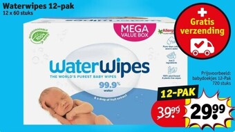 Kruidvat Waterwipes 12-pak aanbieding