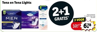 Kruidvat Tena en tena lights aanbieding