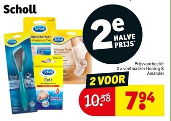 Kruidvat Scholl voetmasker honing & amandel aanbieding