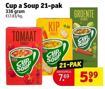 Kruidvat Cup a soup 21-pak aanbieding