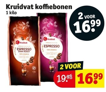 Kruidvat Kruidvat koffiebonen aanbieding