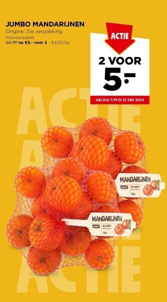 Jumbo Jumbo mandarijnen aanbieding