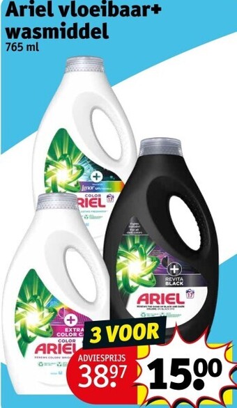 Kruidvat Ariel vloeibaar+ wasmiddel aanbieding
