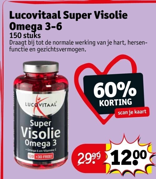 Lucovitaal super visolie omega 36 150 stuks promotie bij Kruidvat