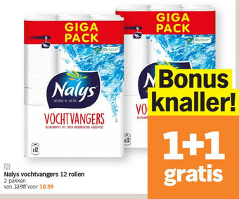 Albert Heijn Nalys vochtvangers 12 rollen aanbieding