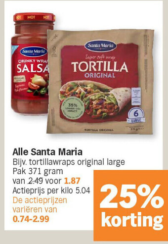 Albert Heijn Alle santa maria aanbieding