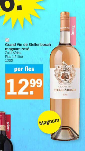 Albert Heijn Grand vin de stellenbosch magnum rosé aanbieding