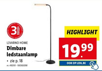 Lidl LIVARNO HOME Dimbare ledstaanlamp aanbieding