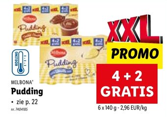 Lidl MILBONA Pudding aanbieding