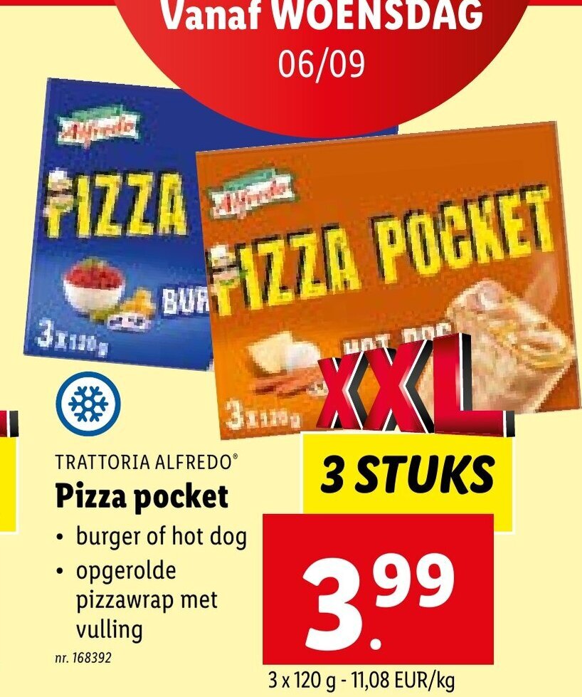 TRATTORIA ALFREDO Pizza pocket promotie bij Lidl
