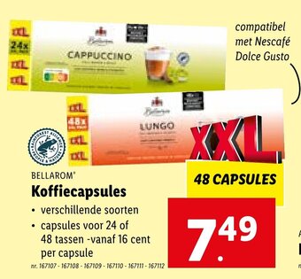 Lidl BELLAROM Koffiecapsules aanbieding