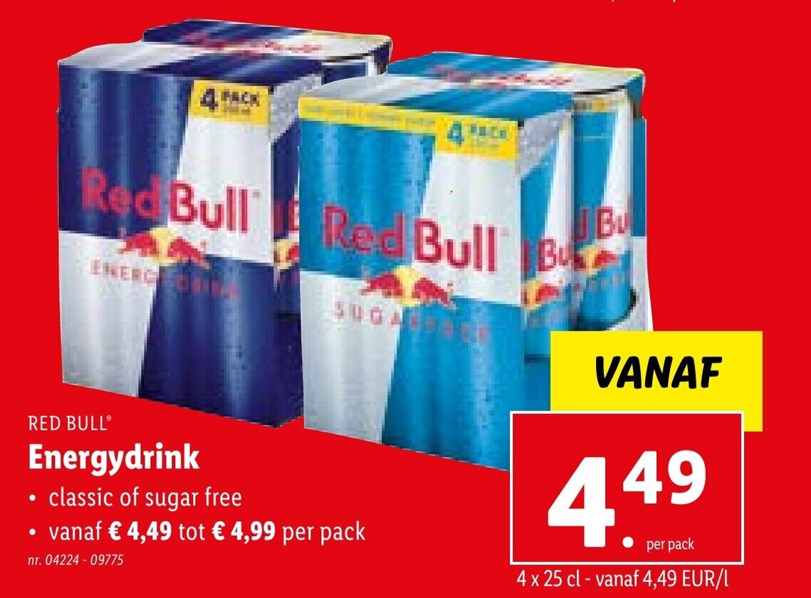 RED BULL Energydrink promotie bij Lidl