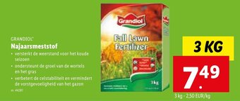 Lidl GRANDIOL Najaarsmeststof aanbieding