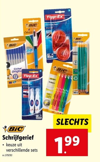 Lidl BIC Schrijfgerief aanbieding