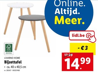 Lidl LIVARNO HOME Bijzettafel aanbieding