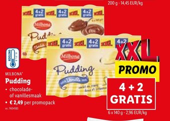 Lidl MILBONA Pudding aanbieding