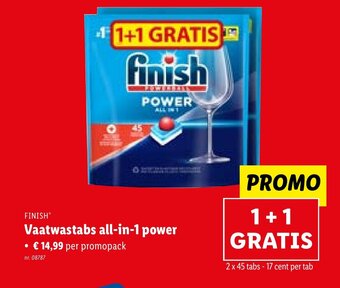 Lidl FINISH Vaatwastabs all-in-1 power aanbieding