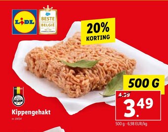 Lidl Kippengehakt 500g aanbieding