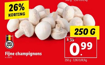 Lidl Fijne champignons 250g aanbieding
