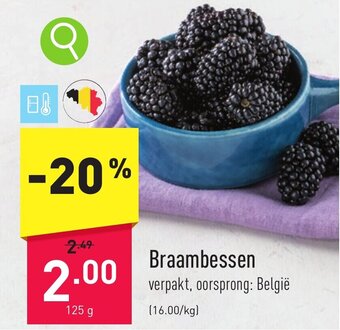 ALDI Braambessen 125g aanbieding